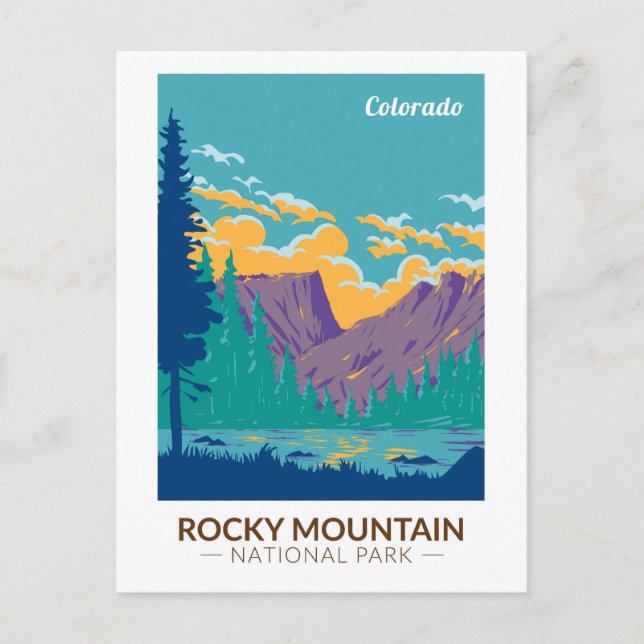 Rocky Mountain Nationalpark Teton Postkarte (Vorderseite)