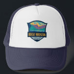 Rocky Mountain Nationalpark Teton Truckerkappe<br><div class="desc">Rocky Mountain Vektorgrafik Design. Der Park ist bekannt für die Trail Ridge Road und die Old Fall River Road,  Fahrten,  die aspen Bäume und Flüsse passieren.</div>