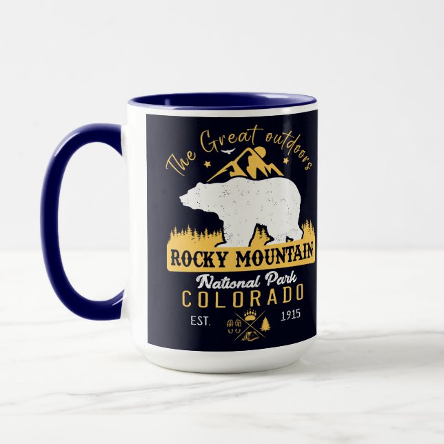 Rocky Mountain Nationalpark Vintag Souvenirs Tasse (Links)