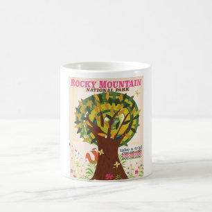 Rocky Mountain Nationalpark Vintage Poster Kaffeetasse