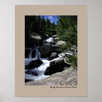 Rocky Mountain Nationalpark Wasserfall Poster