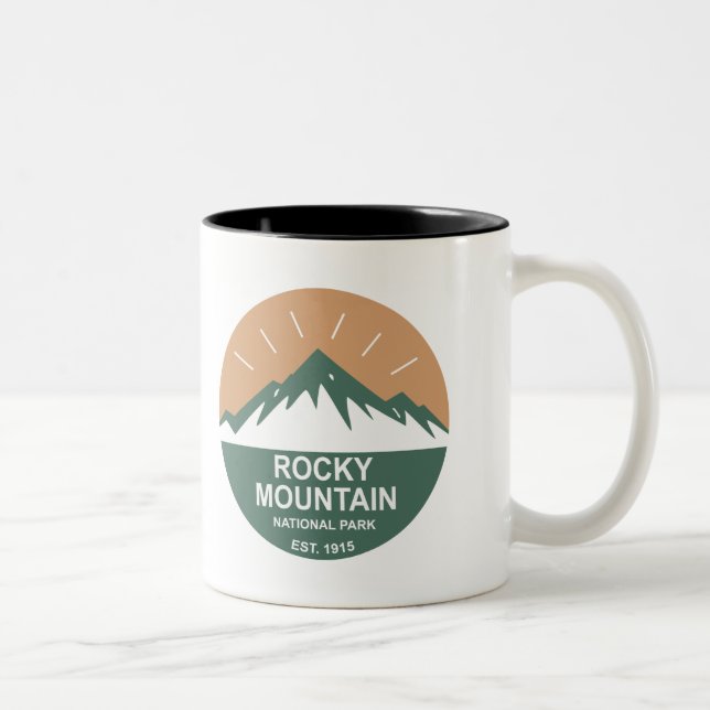 Rocky Mountain Nationalpark Zweifarbige Tasse (Rechts)