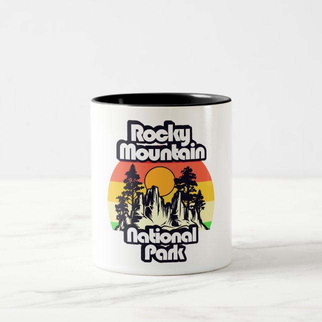 Rocky Mountain Nationalpark Zweifarbige Tasse (Mittel)