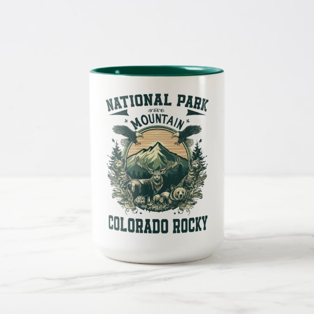 Rocky Mountain Nationalpark Zweifarbige Tasse (Mittel)