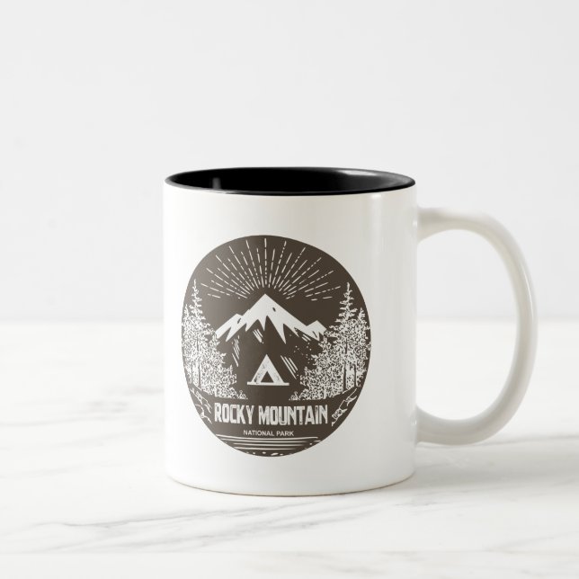 Rocky Mountain Nationalpark Zweifarbige Tasse (Rechts)