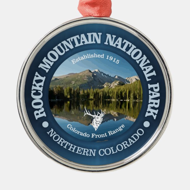 Rocky Mountain NP 2 Ornament Aus Metall (Vorne)