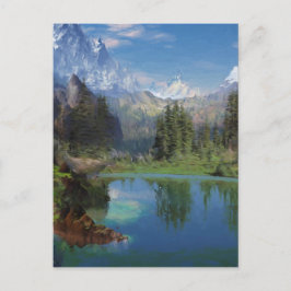 Rocky Mountain Oil Painting Grußkarten Postkarte