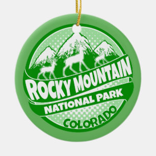 Rocky Mountain Park Colorado Keramik Ornament