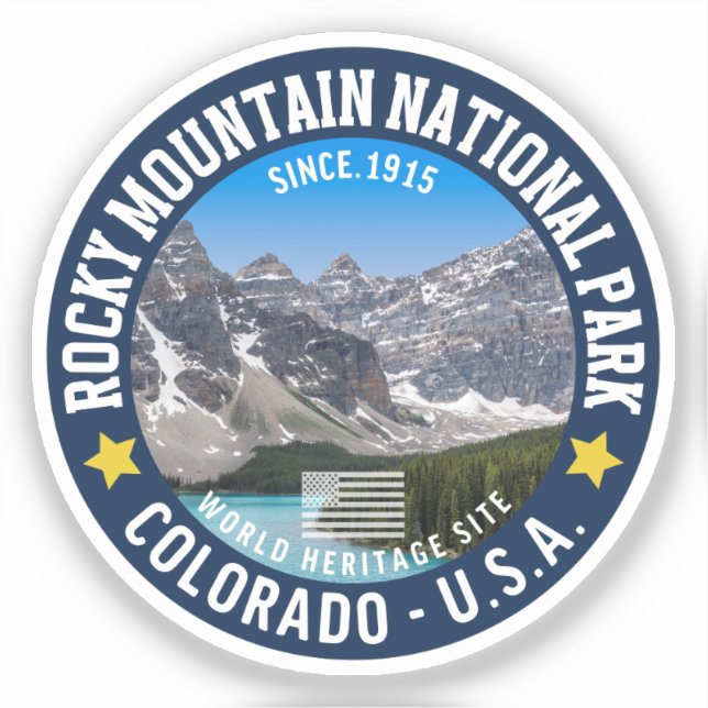 Rocky Mountain Park Landscape Photography Aufkleber (Vorderseite)