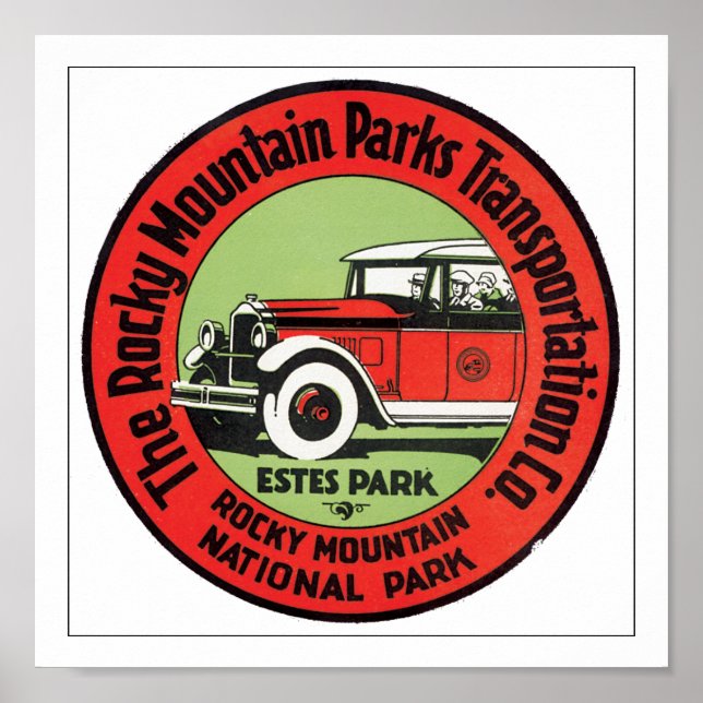 Rocky Mountain Parks Verkehr Poster (Vorne)
