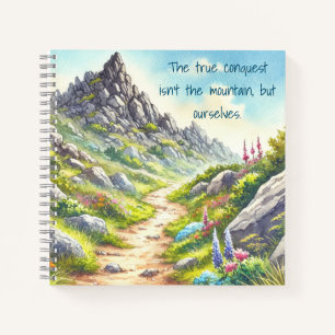 Rocky Mountain Path & Quote Notizbuch