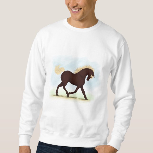 Rocky Mountain Pferd Reittiere Sweatshirt (Vorderseite)