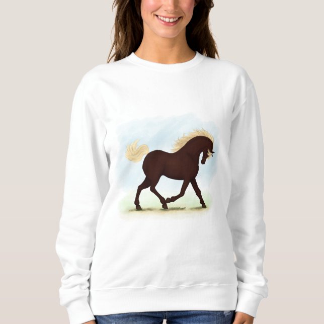 Rocky Mountain Pferd Reittiere Sweatshirt (Vorderseite)