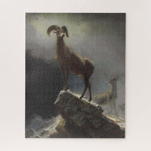 Rocky Mountain Sheep von Albert Bierstadt Decoupag Puzzle