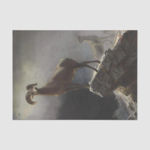 Rocky Mountain Sheep von Albert Bierstadt Decoupag Seidenpapier