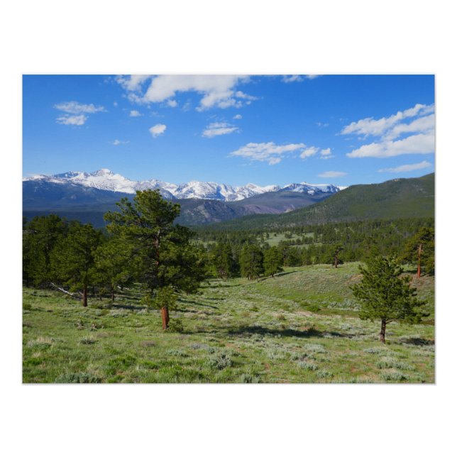 Rocky Mountain View Landschaft Poster (Vorderseite)