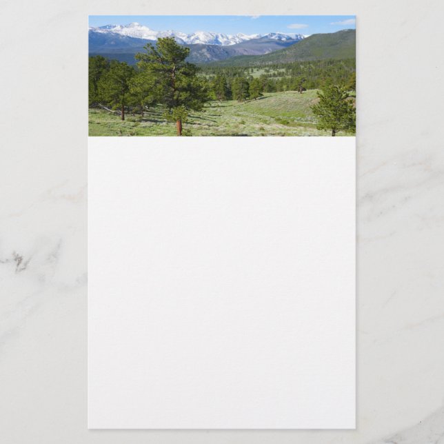 Rocky Mountain View Landschaftliche Landschaft Briefpapier (Vorderseite)