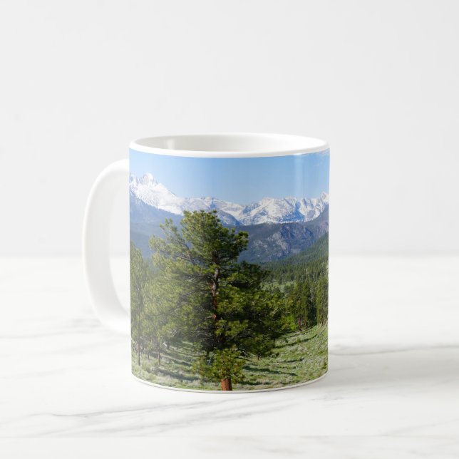 Rocky Mountain View Landschaftliche Landschaft Kaffeetasse (Vorderseite Links)