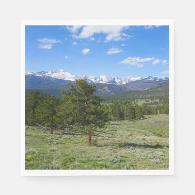 Rocky Mountain View Landschaftliche Landschaft Serviette (Vorderseite)