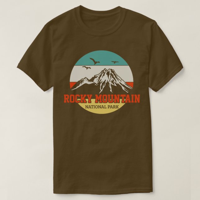 Rocky Mountain Wandern Vintag T-Shirt (Design vorne)