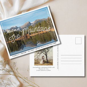 Rocky Mountain Wedding Save the Date Postcard Postkarte