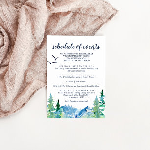 Rocky Mountain Wedding Weekend Veranstaltungskalen Begleitkarte