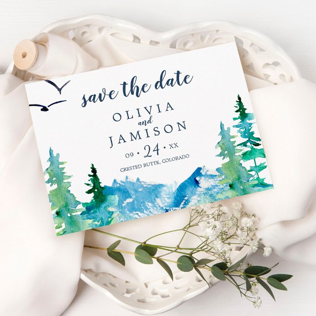 Rocky Mountain Ziel Save the Date Postkarte (Von Creator hochgeladen)