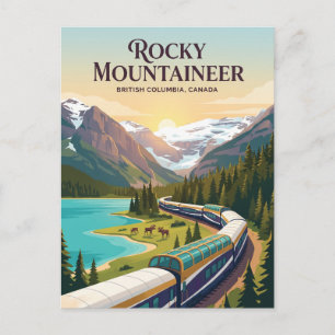 Rocky Mountaineer (Kanadische Rocky Mountains) Kan Postkarte