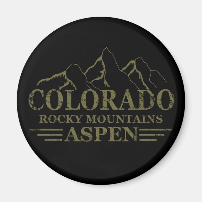 Rocky Mountains Aspen Colorado Magnet (Vorne)