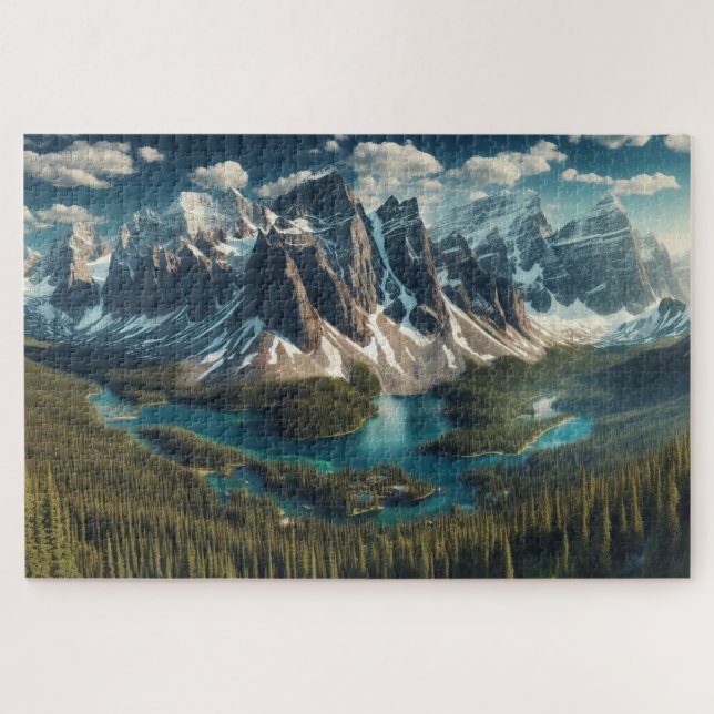 Rocky Mountains - atemberaubende Landschaftliche L Puzzle (Horizontal)