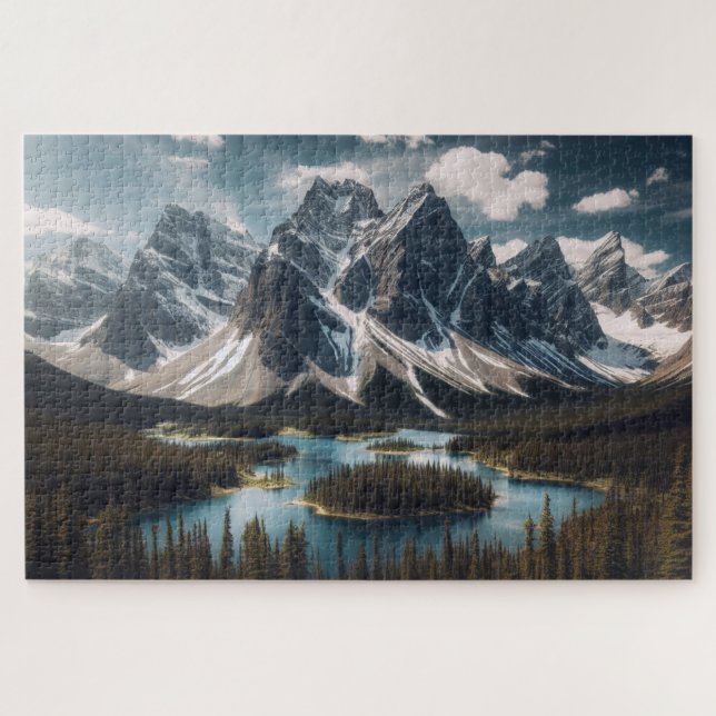 Rocky Mountains - atemberaubende Landschaftliche L Puzzle (Horizontal)