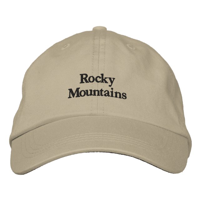 Rocky Mountains — Bestickte Mütze Baseballkappe (Vorderseite)