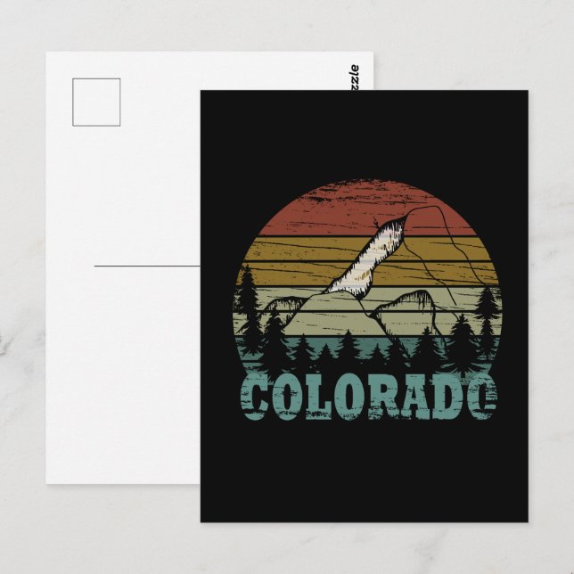 Rocky Mountains Colorado Postkarte (Vorne/Hinten)