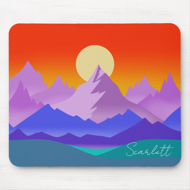 Rocky Mountains Golden Hour Mousepad (Vorne)