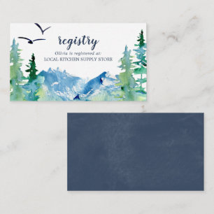 Rocky Mountains Hochzeit in Urlaubsort Geschenkreg Begleitkarte