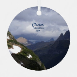 Rocky Mountains im Glacier Foto Metal Ornament Aus Metall