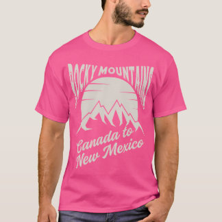 Rocky Mountains im Vintagen Stil Sunset Canada to  T-Shirt