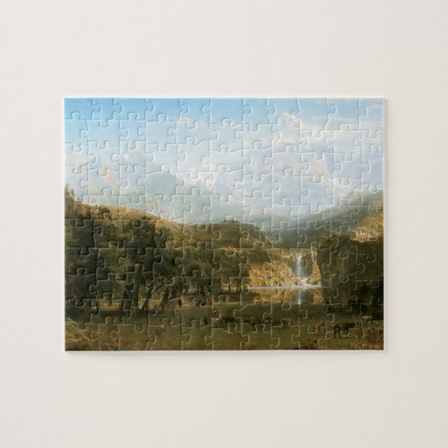 Rocky Mountains, Lander's Peak von Albert Bierstad Puzzle (Horizontal)