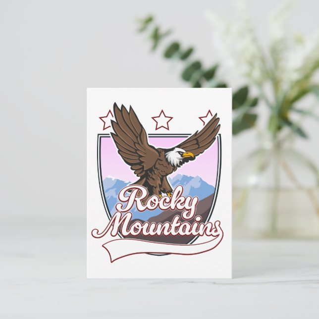 Rocky Mountains-Logo Feiertagspostkarte (Stehend Vorderseite)