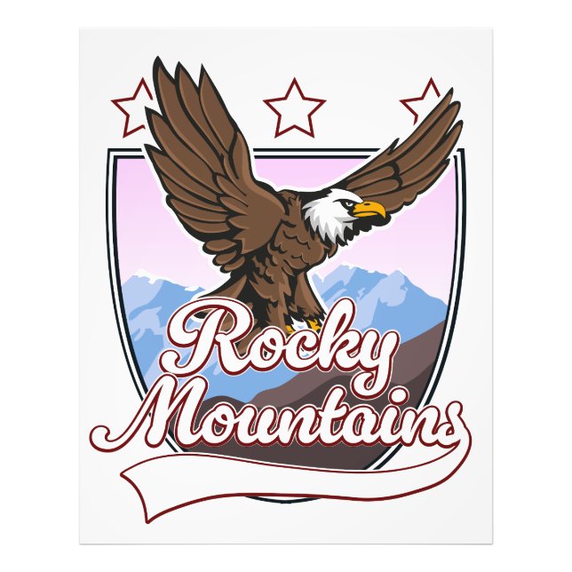 Rocky Mountains-Logo Fotodruck (Vorne)
