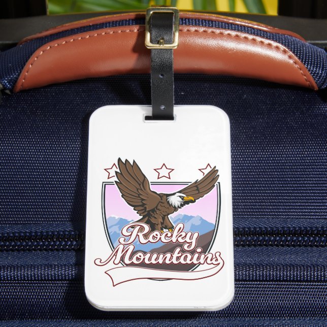 Rocky Mountains-Logo Gepäckanhänger (Vorderseite Insitu 2)