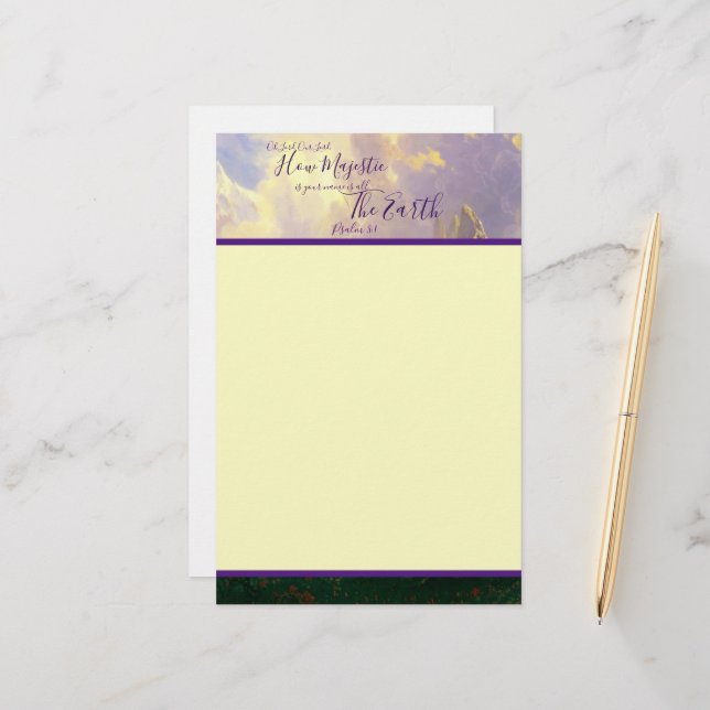 Rocky Mountains Majestic Briefpapier (Vorderseite/Rückseite Beispiel)