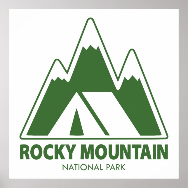 Rocky Mountains National Park Mountains Camping Poster (Vorne)