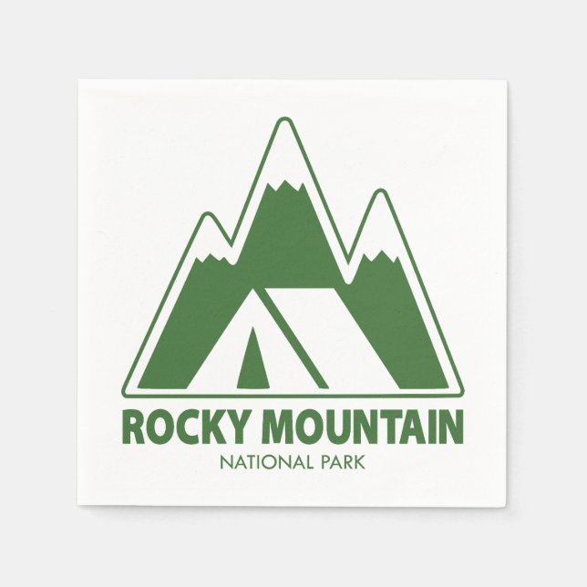 Rocky Mountains National Park Mountains Camping Serviette (Vorderseite)