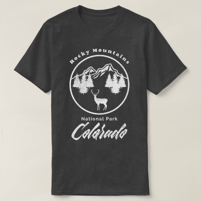 Rocky Mountains Nationalpark Colorado Wandern T-Shirt (Design vorne)