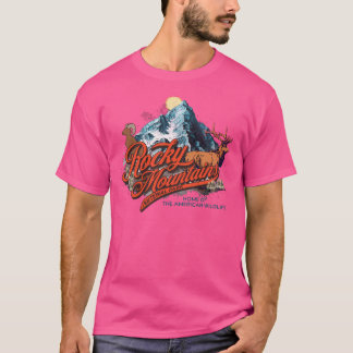 Rocky Mountains Nationalpark Vintage Designfarbe T-Shirt