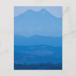 Rocky Mountains Twin Peaks Blue Haze Layers.jpg Postkarte