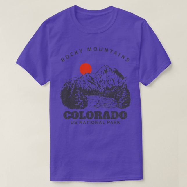 Rocky Mountains US-Nationalpark Colorado T-Shirt (Design vorne)