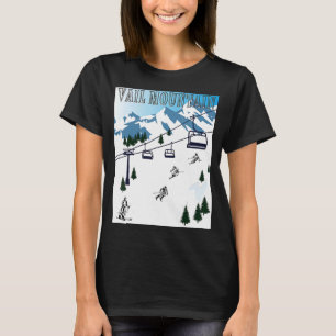 Rocky Mountains Vail Mountain Wintersportski Rück T-Shirt