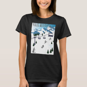 Rocky Mountains Vail Mountain Wintersportski Rück T-Shirt